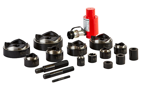 ست کامل پانچر هیدرولیکی 700 بار فشارقوی پمپ جدا با ظرفیت 10 تن و ضخامت 70 میلیمتر مدل HKP And SKP Range ساخت هایفورس انگلستان