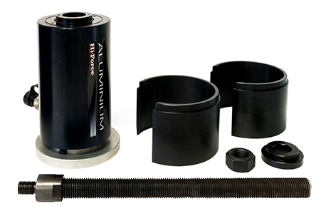 ست تعویض پین و بوش شامل جک ، پمپ ، شیلنگ هیدرولیکی و تجهیزات با ظرفیت 50 تن مدل HPR-Range ساخت هایفورس انگلستان