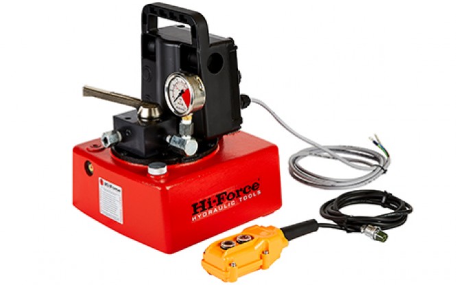 پمپ برقی (الکتریکی) هیدرولیکی تک فاز 700 بار دو سرعته مدل HEP103-Range ساخت هایفورس انگلستان