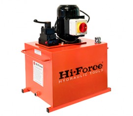 پمپ برقی (الکتریکی) هیدرولیکی دبی بالا تک فاز و سه فاز 700 بار دو سرعته مدل HEP5-Range ساخت هایفورس انگلستان