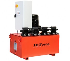 پمپ برقی (الکتریکی) هیدرولیکی با خروجی چندگانه 700 بار دو سرعته مدل HSP-Range ساخت هایفورس انگلستان