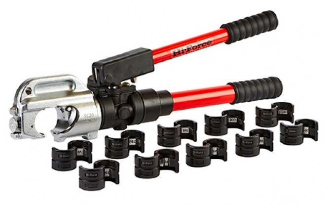 پرس کابلشو دستی (مکانیکی) هیدرولیکی 700 بار فشارقوی پمپ سرخود با توان 18 تن مدل SC-Range ساخت هایفورس انگلستان